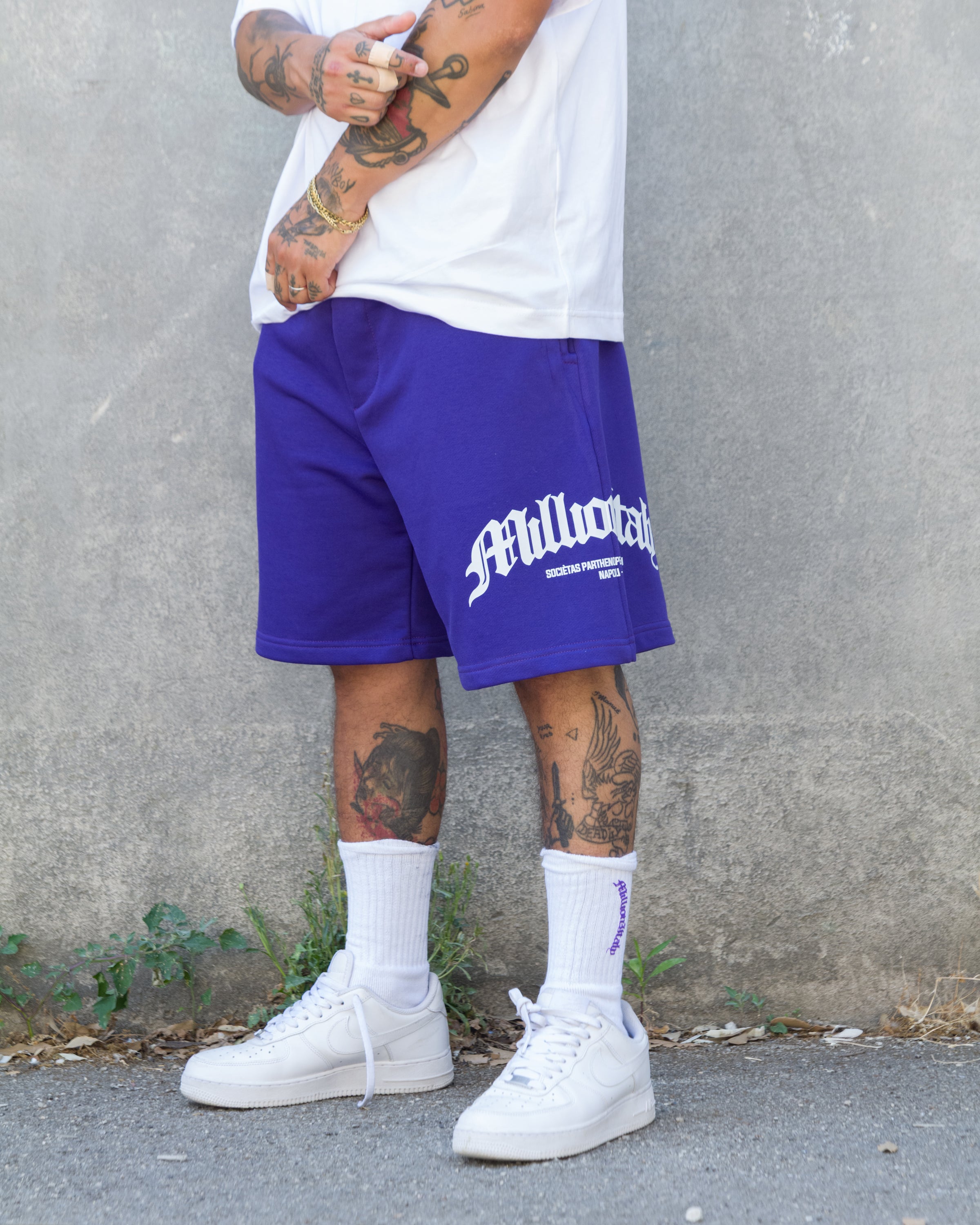 Pantalones Cortos Violeta Logo Arco