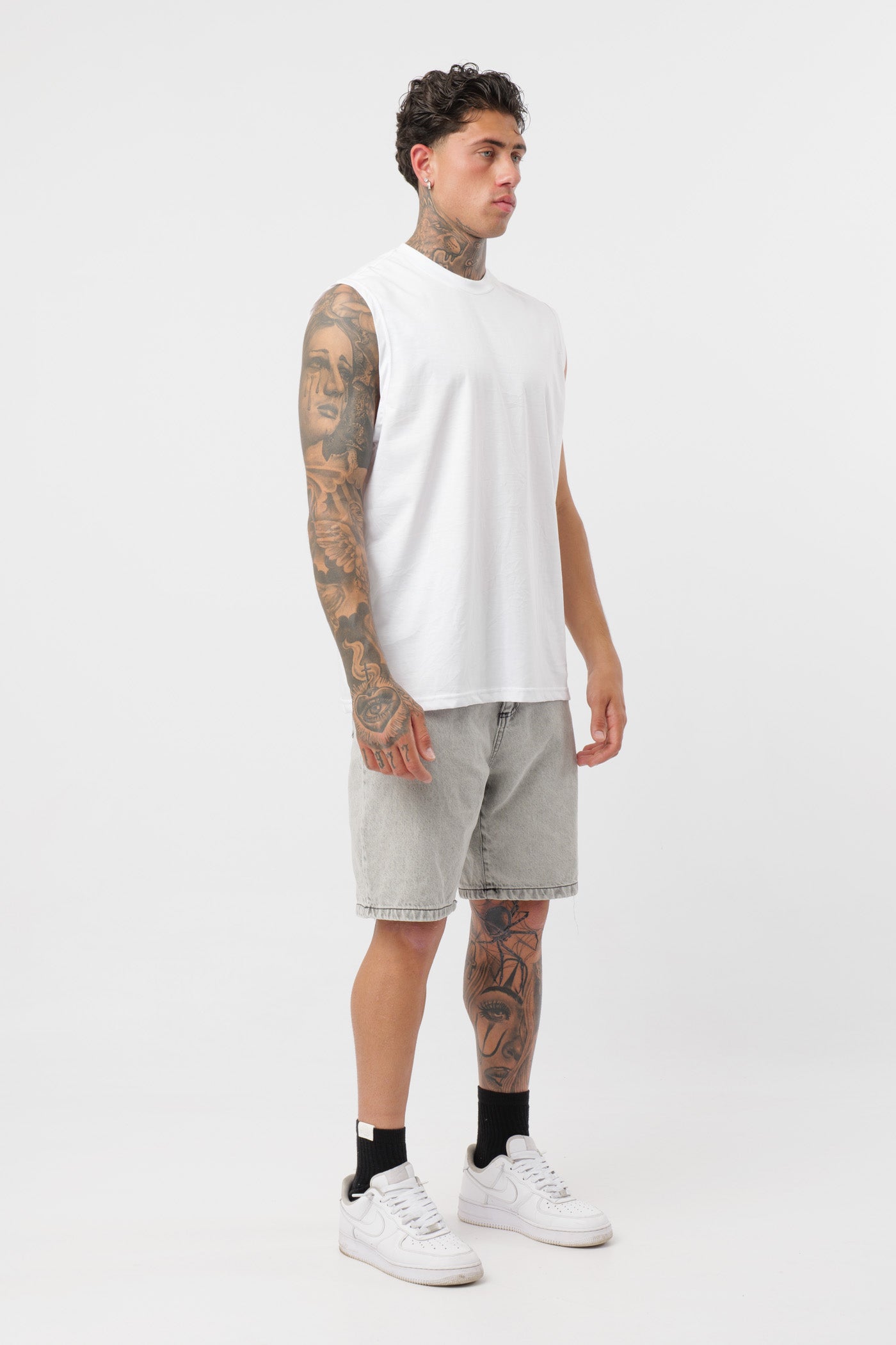 Camiseta de Tirantes Jersey Blanca