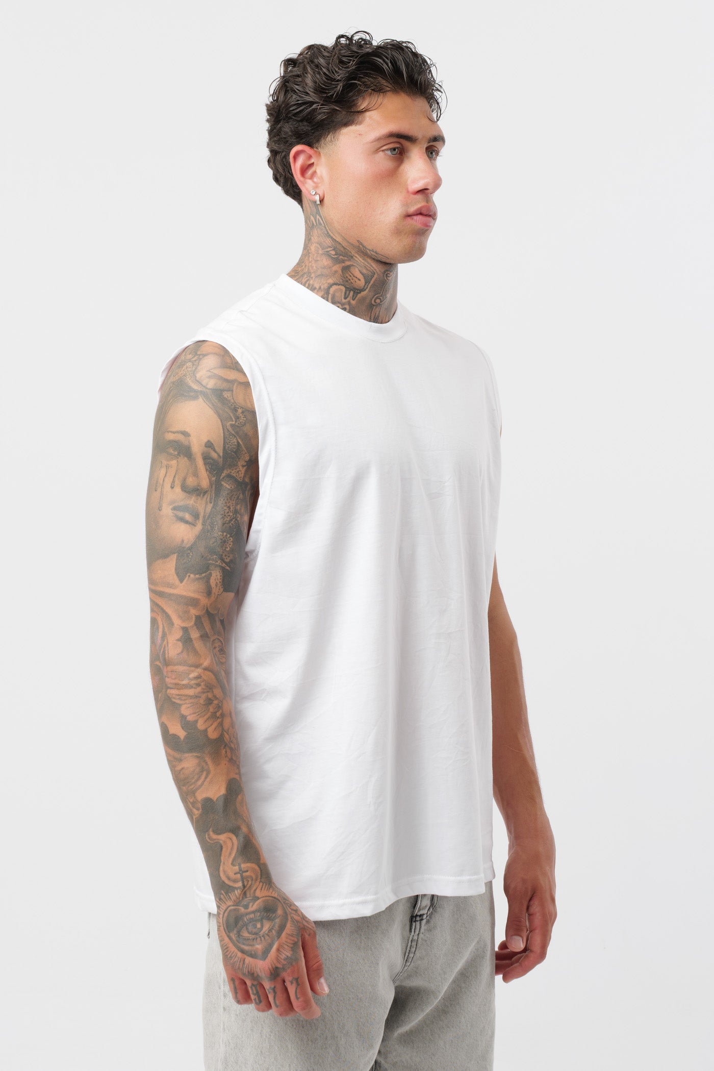 Camiseta de Tirantes Jersey Blanca