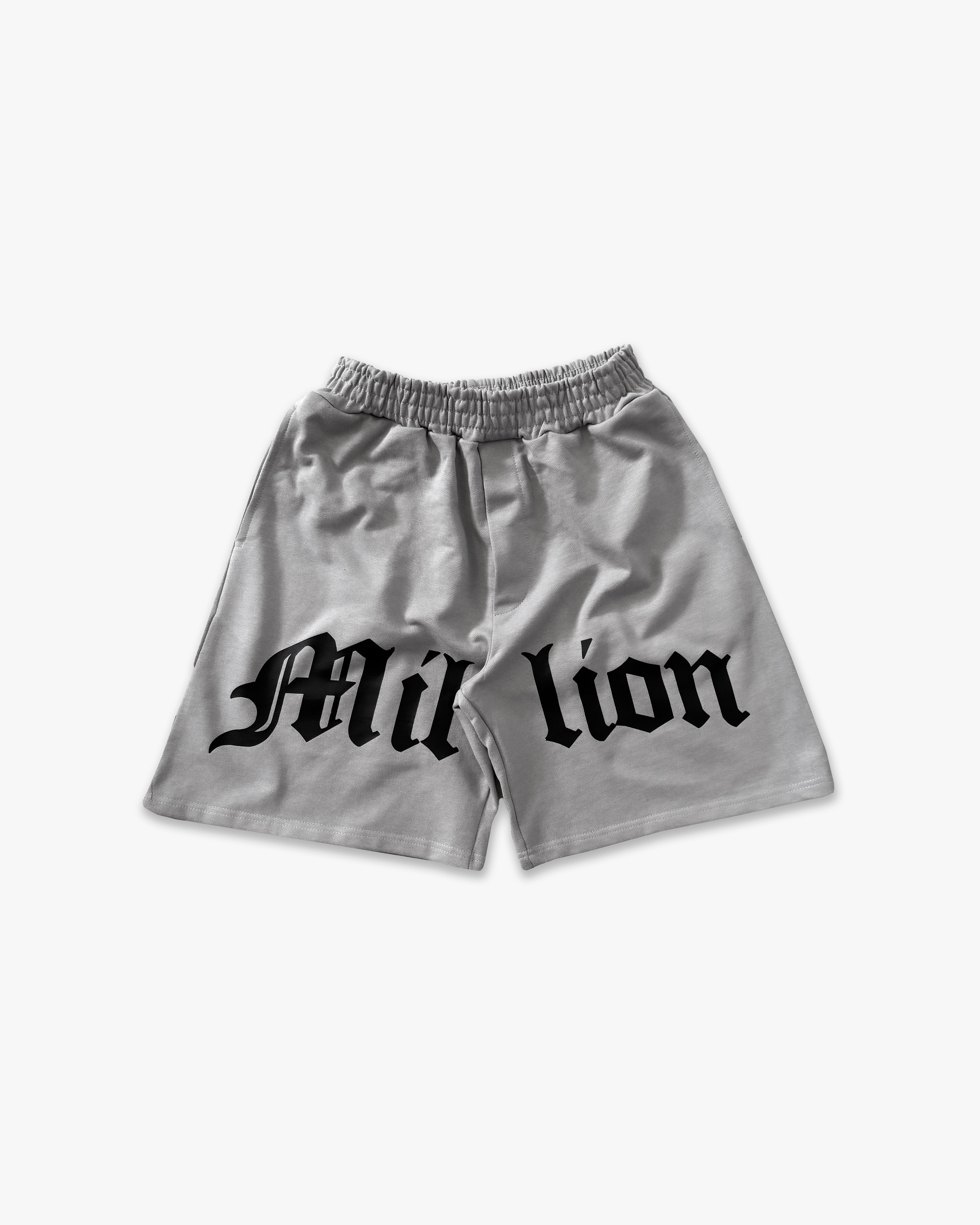 Pantalones Cortos con Logo Gris