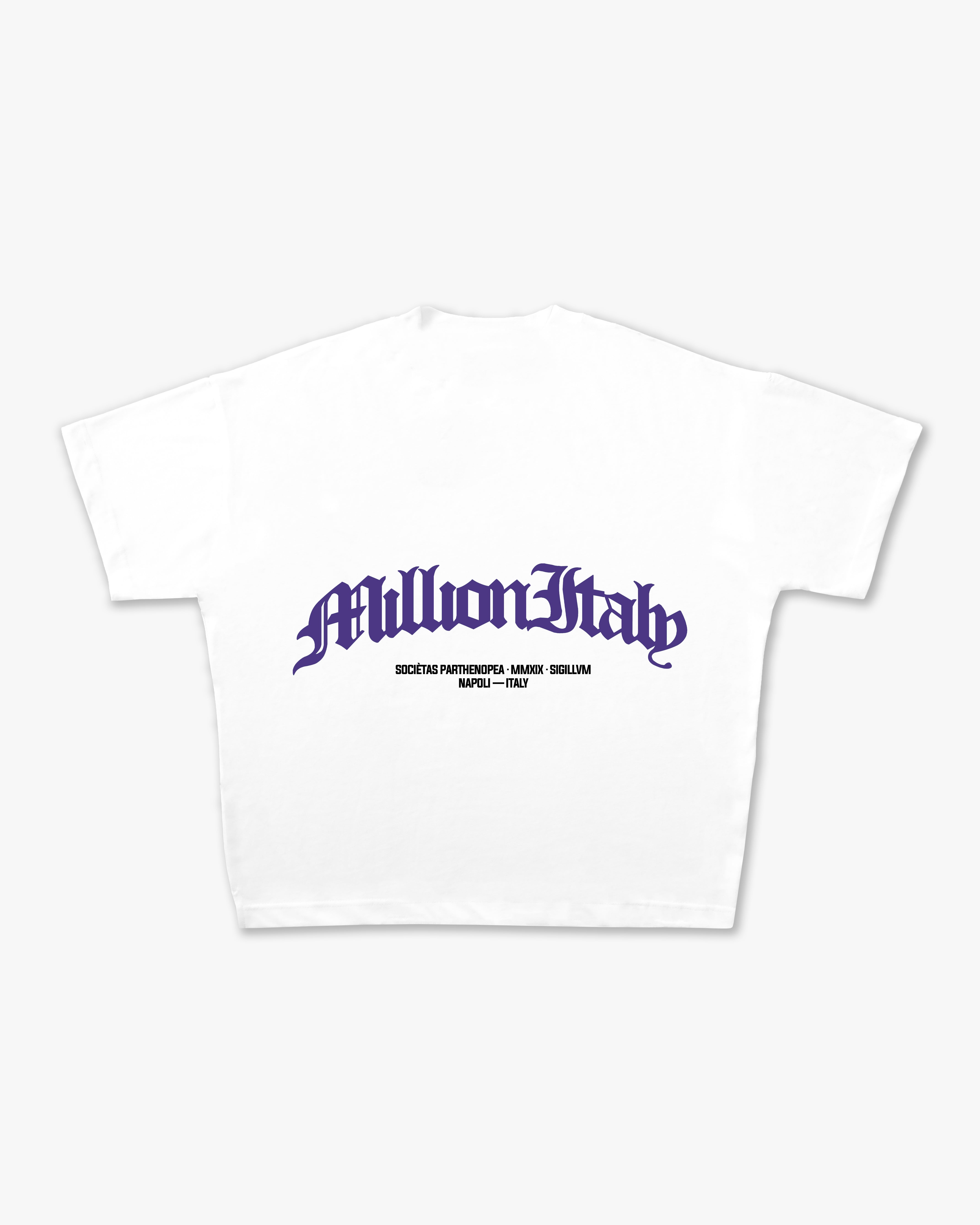Camiseta Blanca Logo Arco Violeta