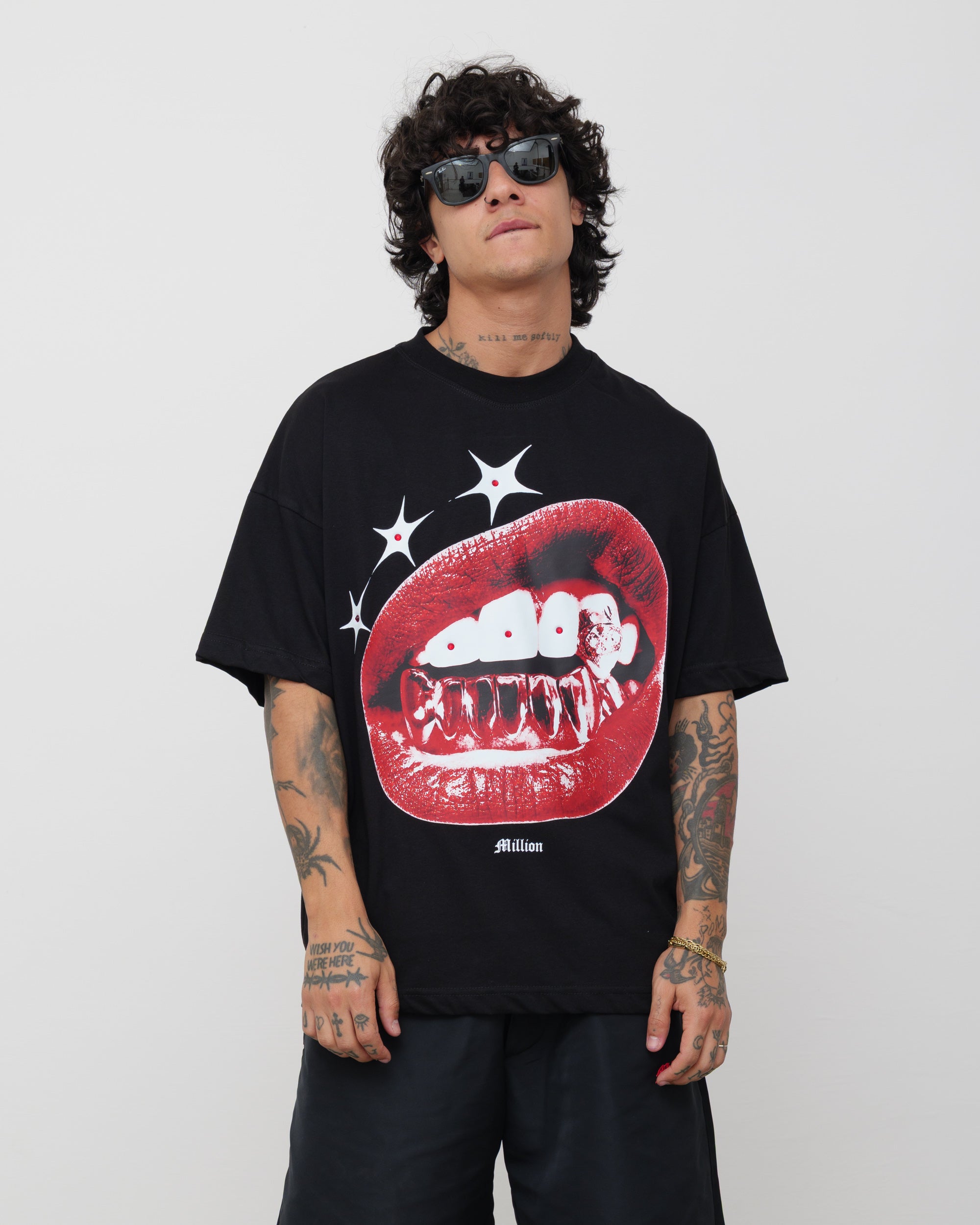 T-Shirt Lips Nera