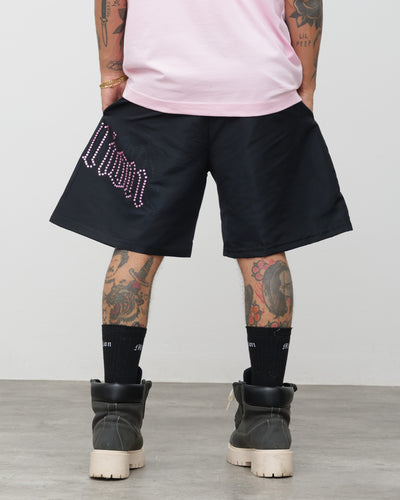 Shorts Tech Nero - Diamond Rosa