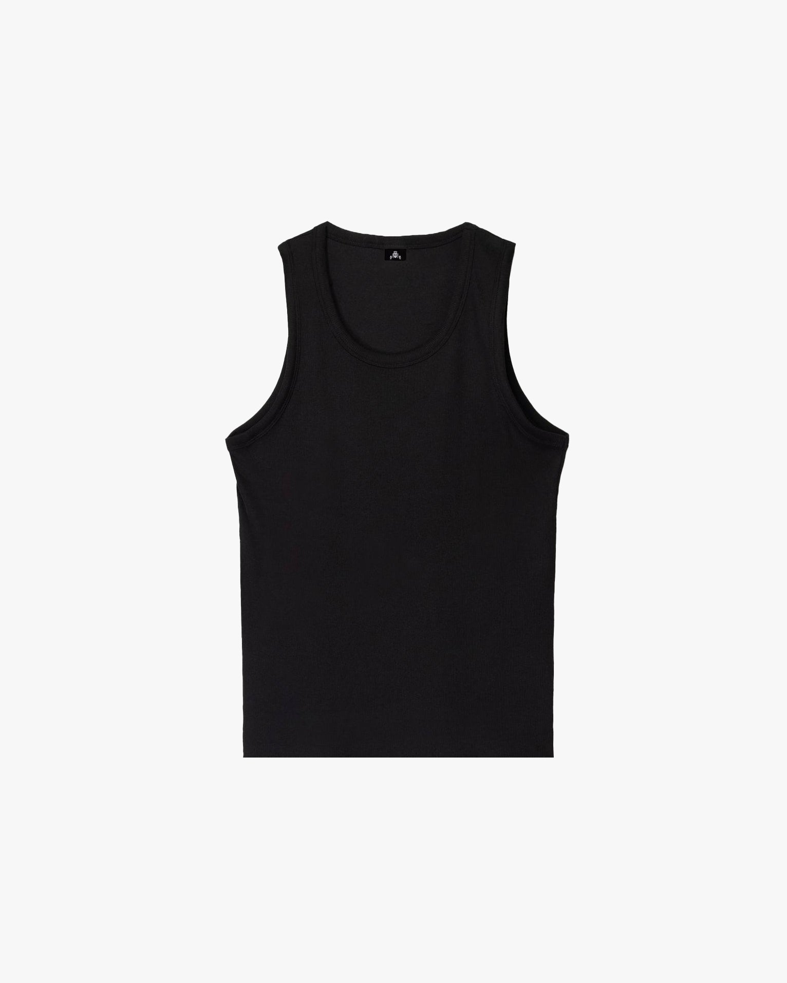 Camiseta de canalé Negra