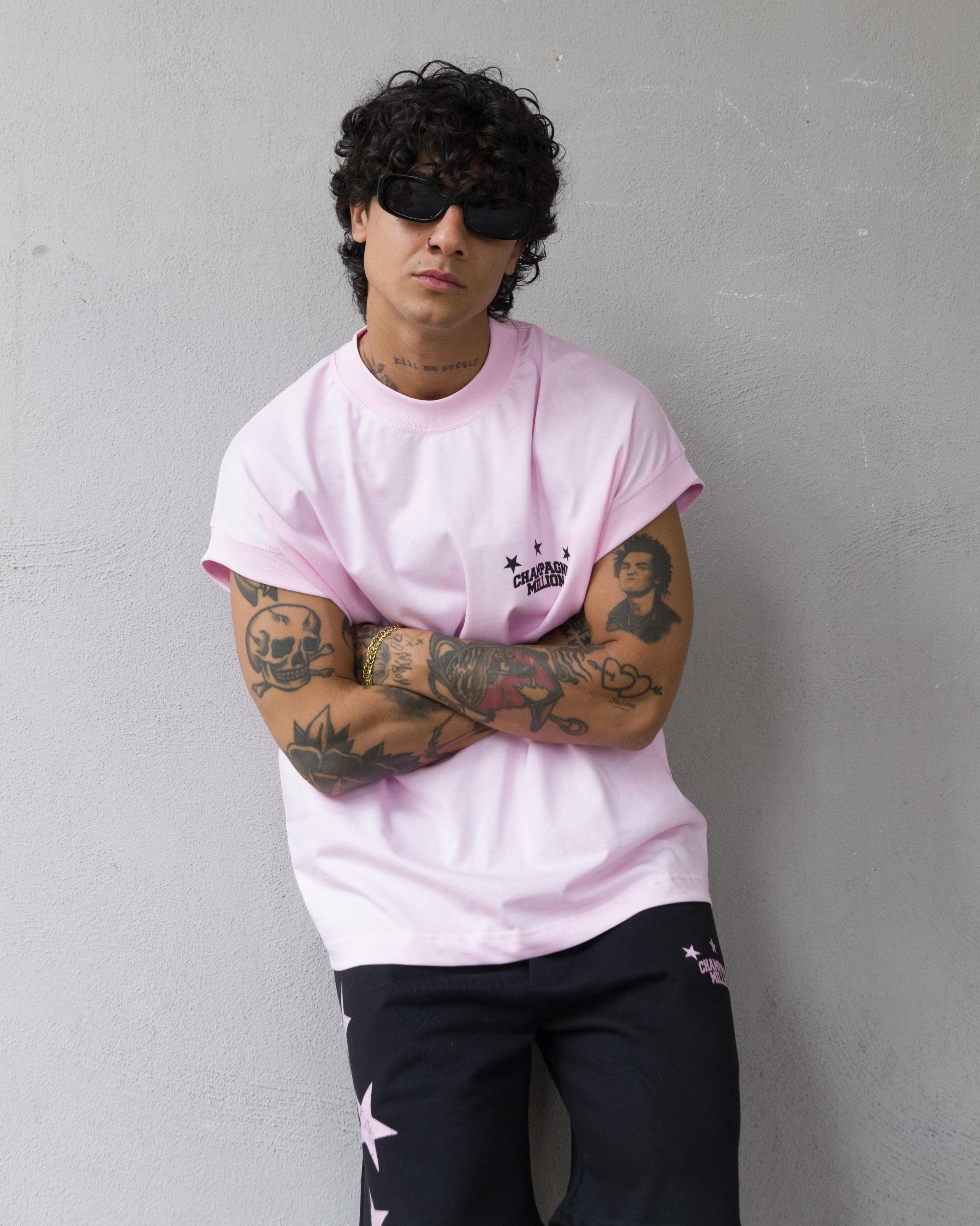T-Shirt Champagne Million - Rosa