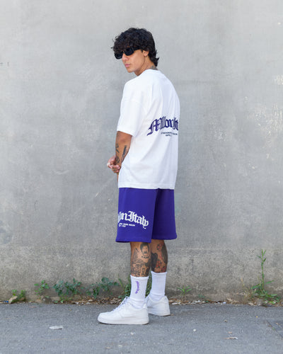 Camiseta Blanca Logo Arco Violeta