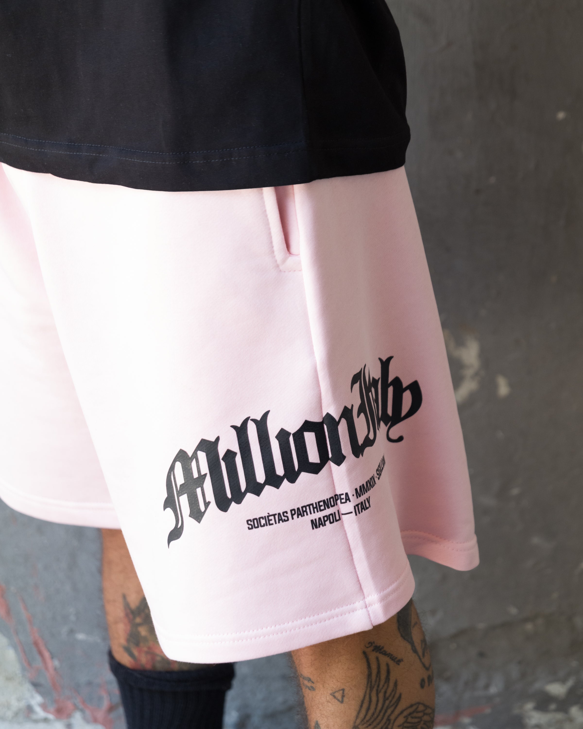 Pantalones Cortos Rosas Logo Arco
