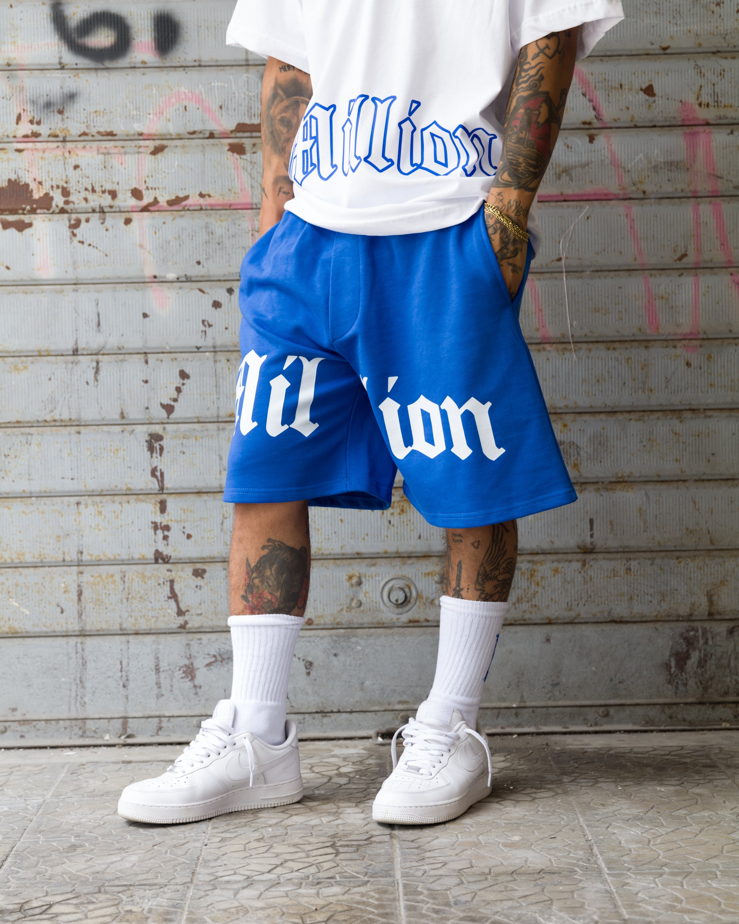 Pantalones Cortos Logo Completo Royal  