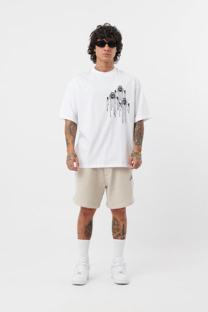 Camiseta Logo Derretido Blanca