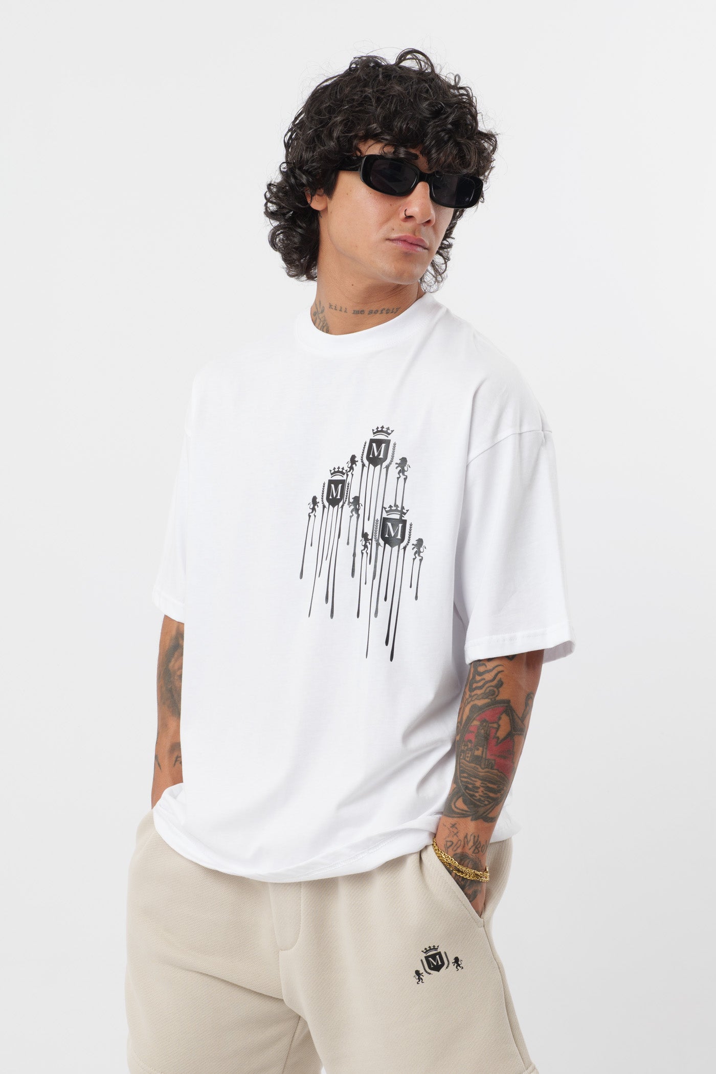 Camiseta Logo Derretido Blanca