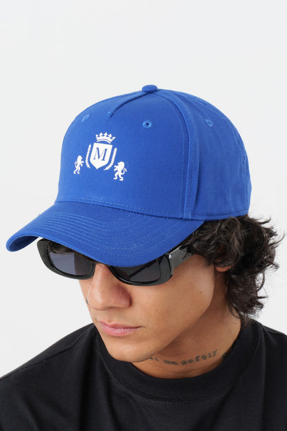 Gorra Royal con Logo Blanco