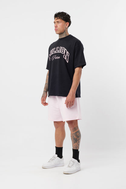 Camiseta Patron Negra Rosa