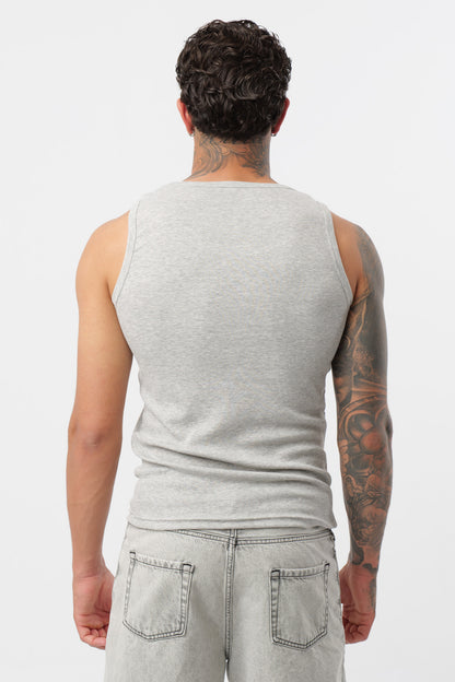 Camiseta de canalé Gris