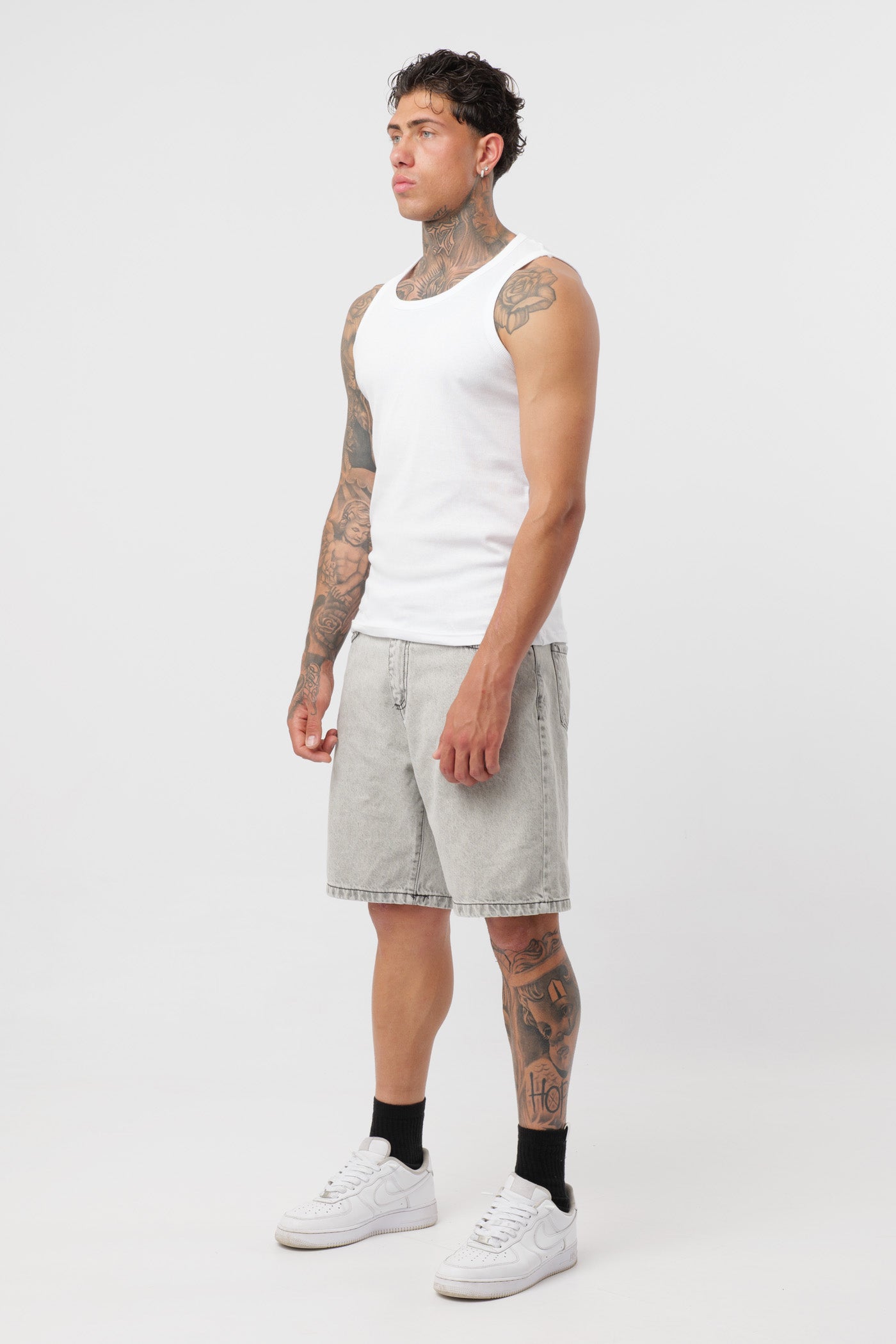 Camiseta de canalé Blanca