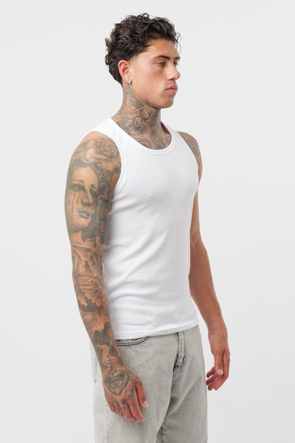 Camiseta de canalé Blanca