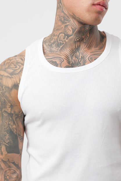 Camiseta de canalé Blanca