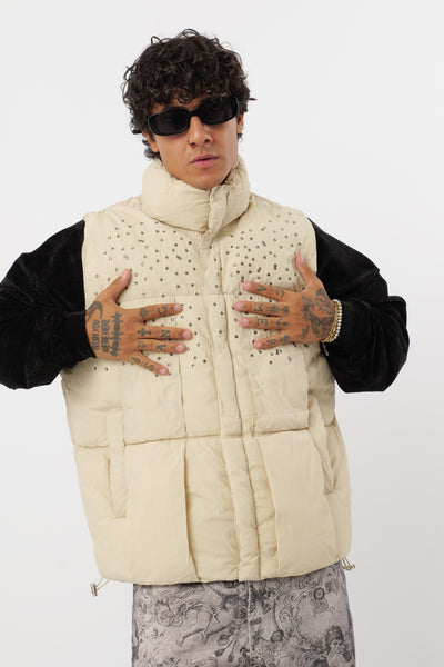 Chaleco Patrón Beige