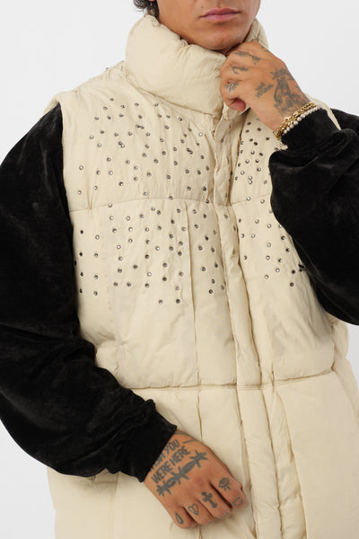 Chaleco Patrón Beige