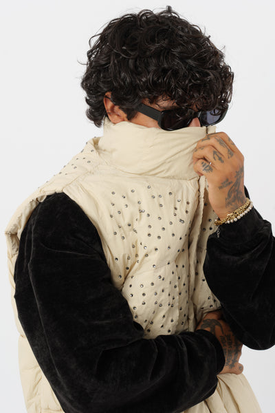 Chaleco Patrón Beige