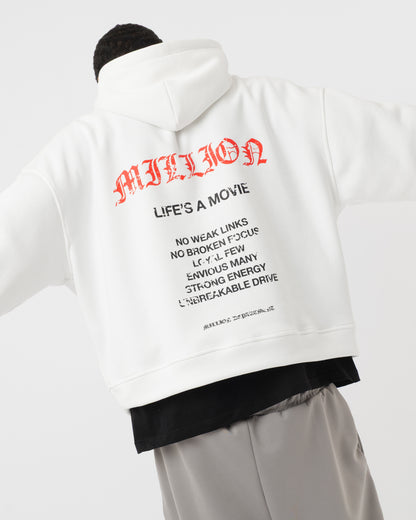 Hoodie Life's a Movie White