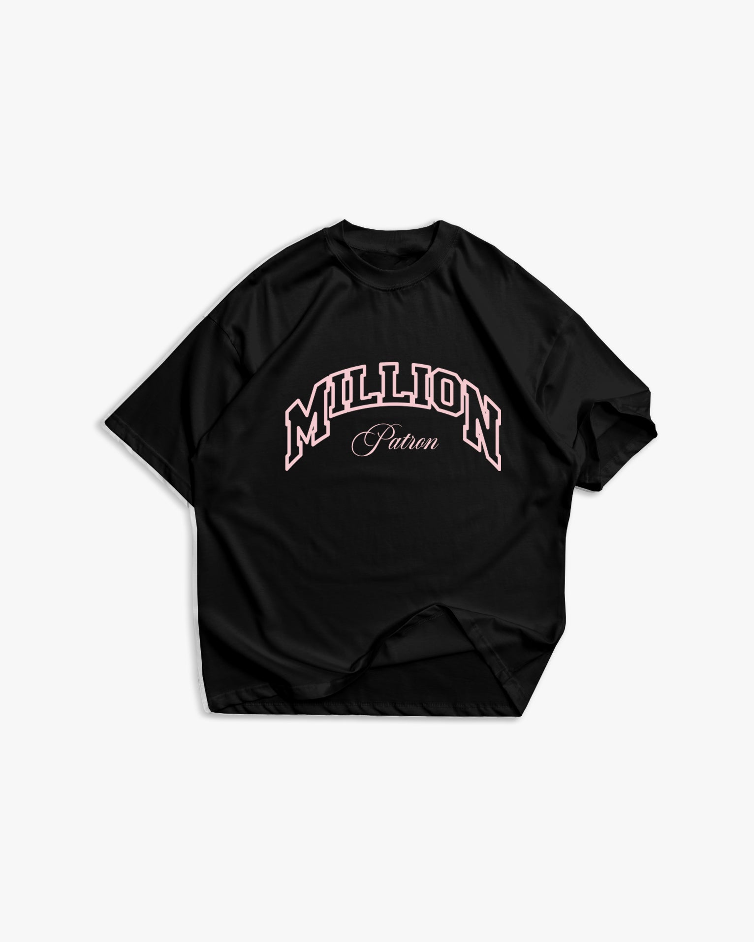 Camiseta Patron Negra Rosa