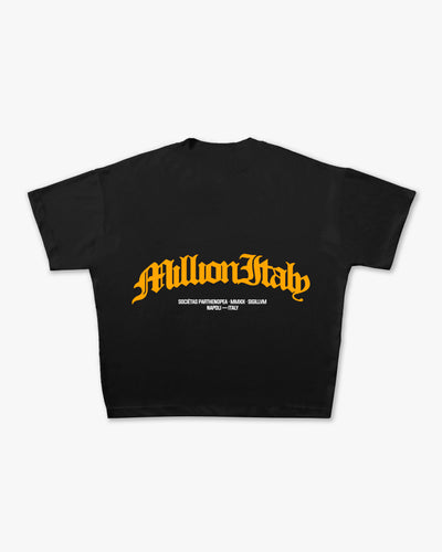 Camiseta Negra Logo Arco Amarillo